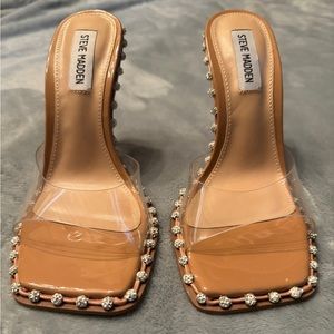 Steve Madden Rhinestone Acrylic Heels